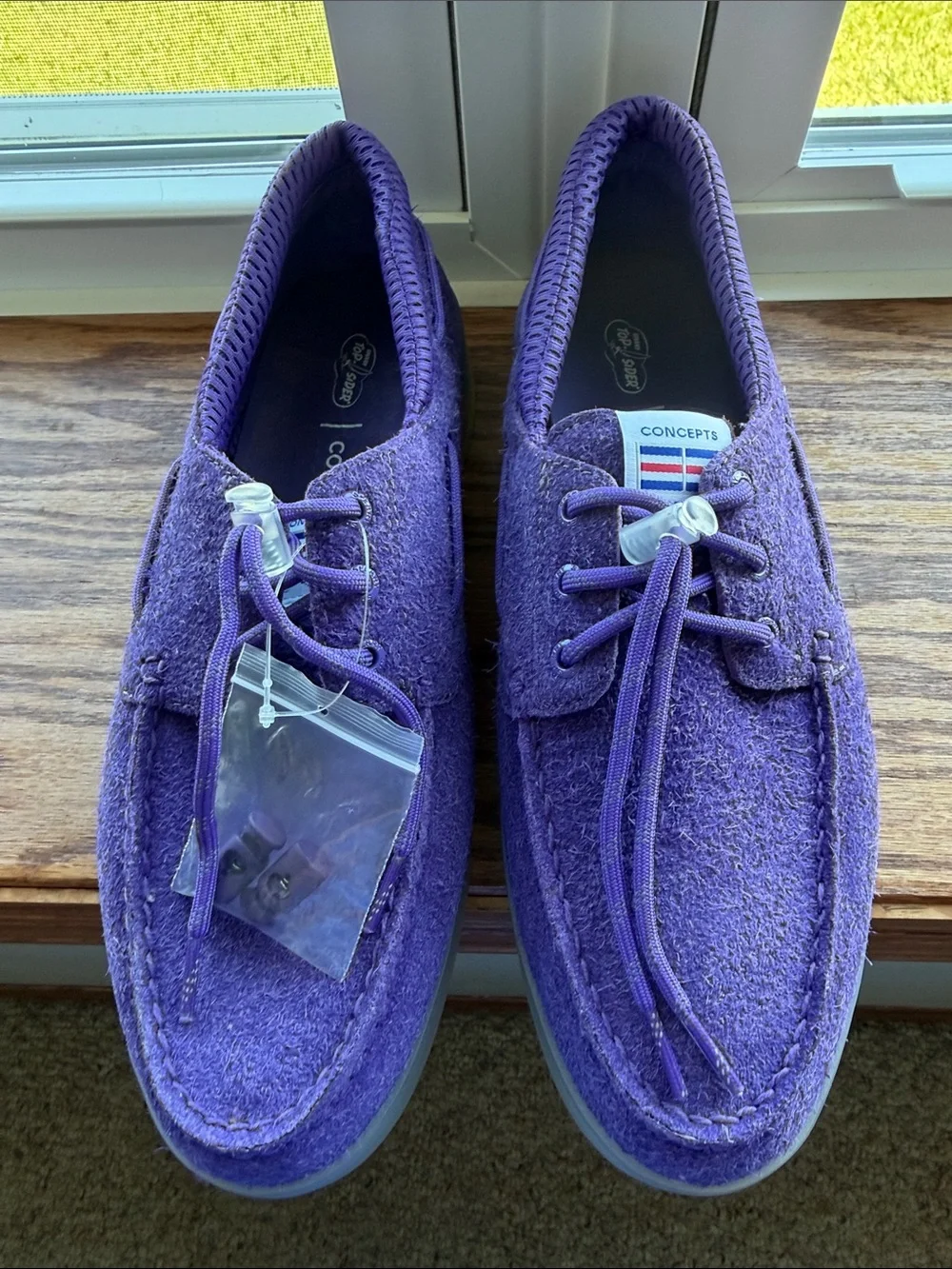 Sperry Men’s Purple Wool-Blend Boat Shoes